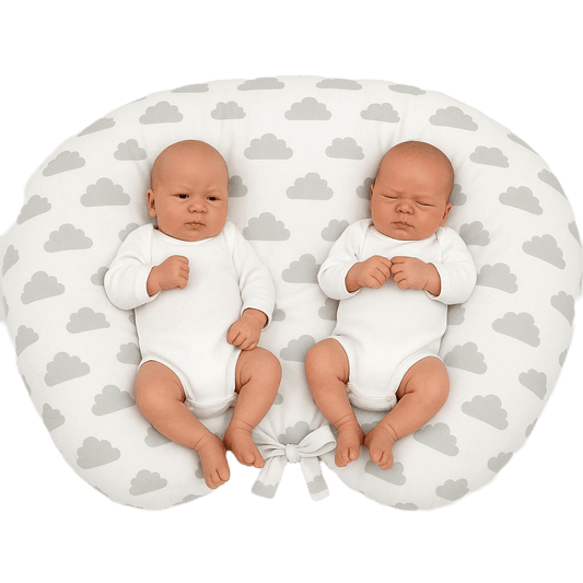 Twin Nursing Pillow - Gray Clouds - Kindeco