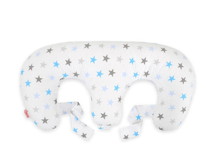 Twin Nursing Pillow - Grey - Blue Stars - Kindeco