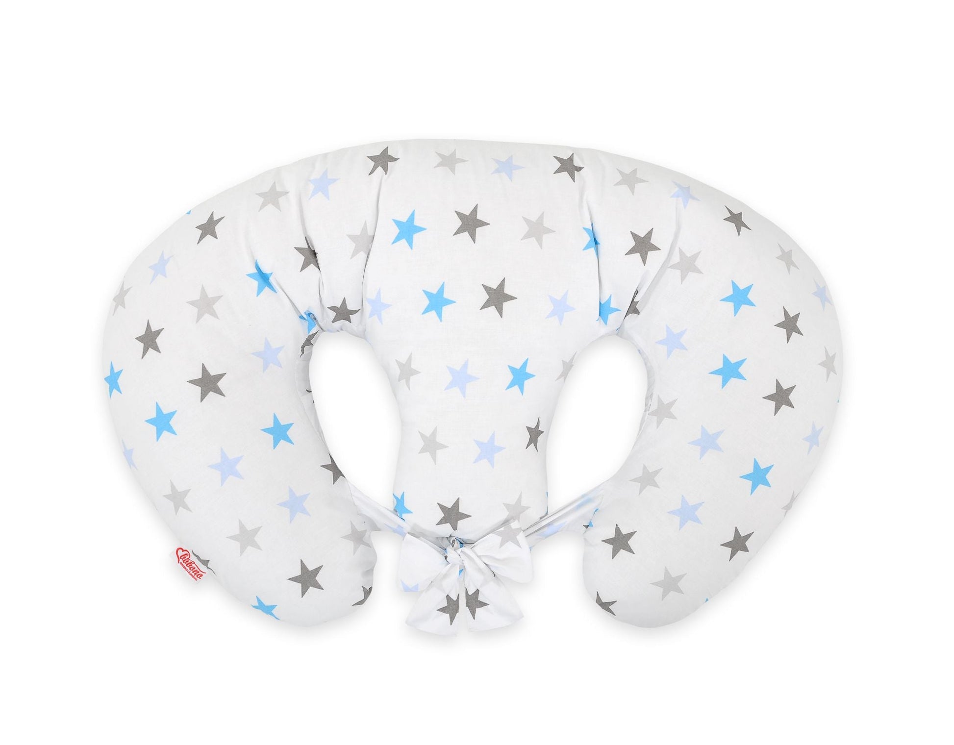 Twin Nursing Pillow - Grey - Blue Stars - Kindeco