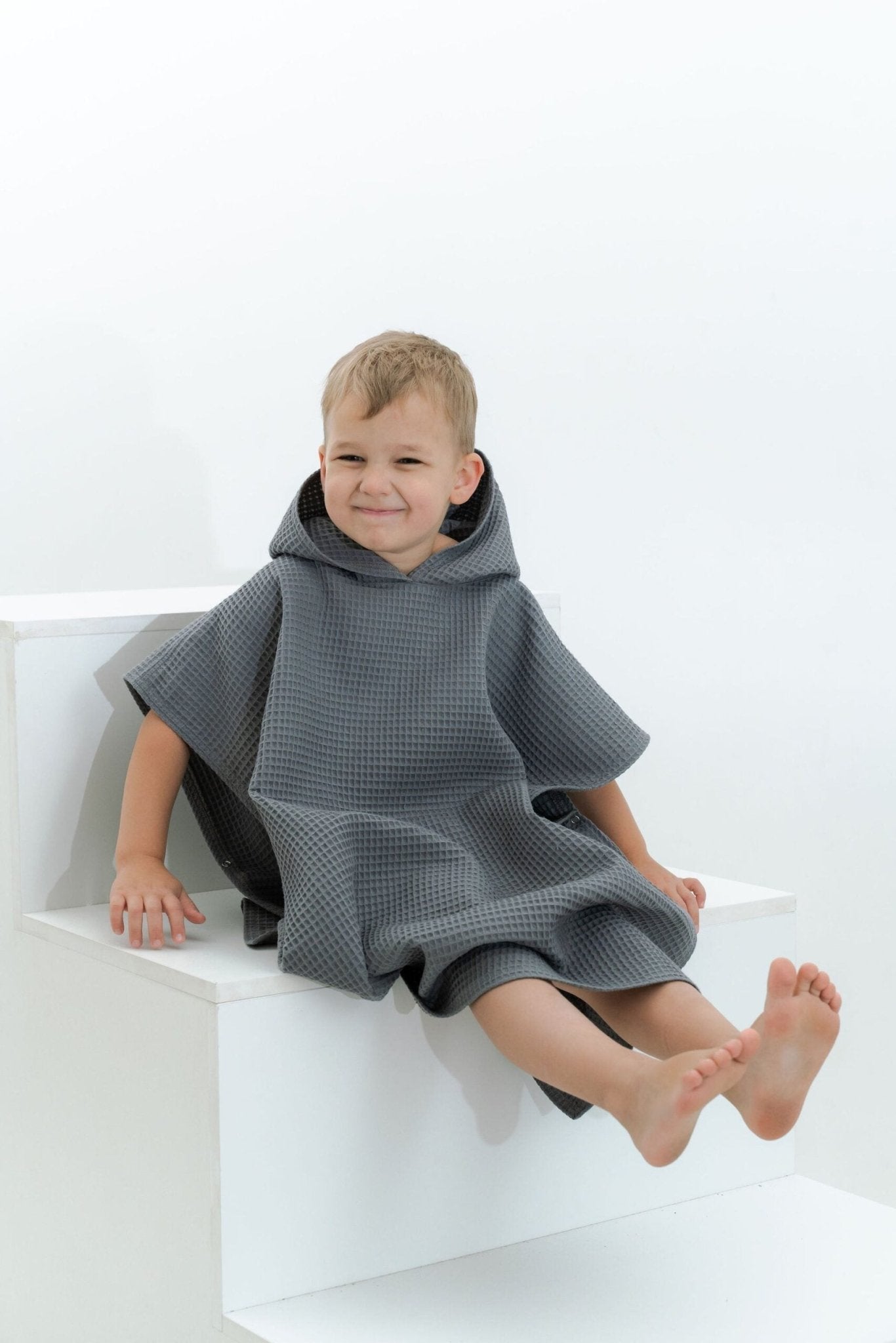 Waffle Fabric Kids' Poncho - Kindeco