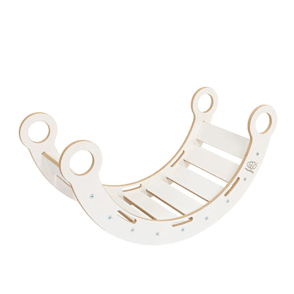 White Wooden Dream Rocker with Pillow and Slide - Large - Kindeco