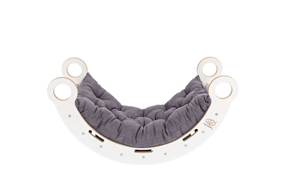 White Wooden Dream Rocker with Pillow and Slide - Small - Kindeco