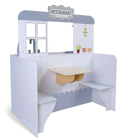 Wooden 2 - in - 1 Diner & Kitchen Play Set - Kindeco