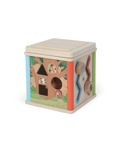 Wooden Activity Cube 15cm - Kindeco