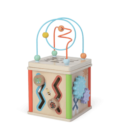 Wooden Activity Cube 15cm - Kindeco