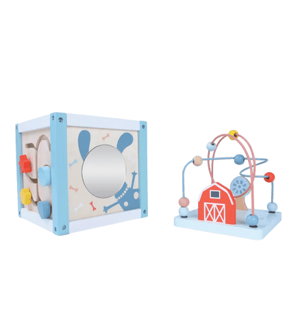 Wooden Activity Cube 20cm - Kindeco