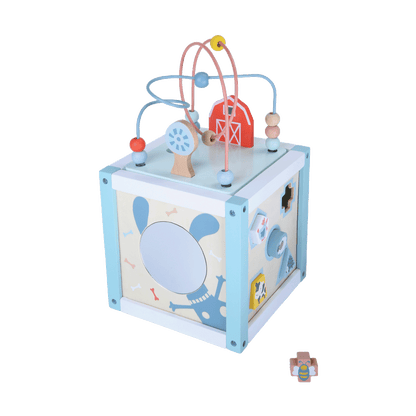 Wooden Activity Cube 20cm - Kindeco