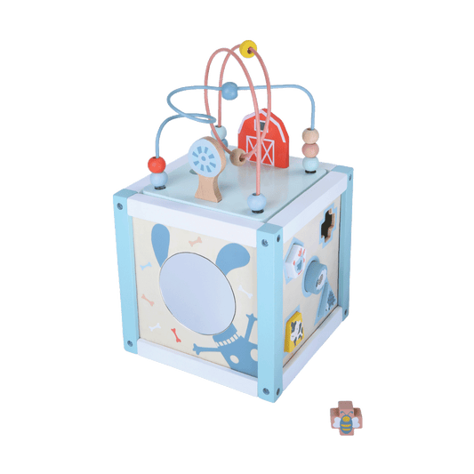 Wooden Activity Cube 20cm - Kindeco
