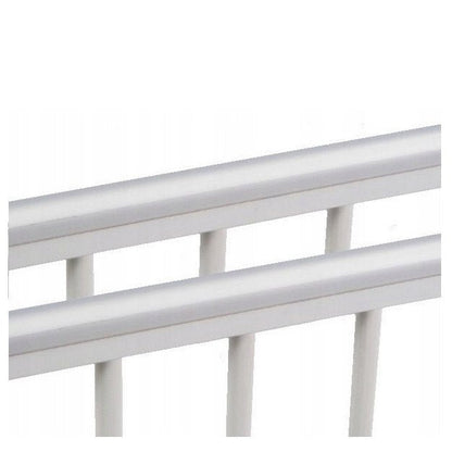 Wooden Baby Cot 120x60cm Lorenzo III - White - Grey - Kindeco