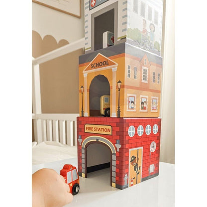 Wooden City Vehicles Puzzle Cubes - Kindeco