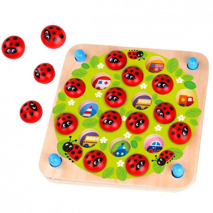 Wooden Educational Memory Puzzle - Ladybugs - Kindeco