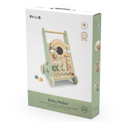 Wooden Educational Walker - Green - Kindeco