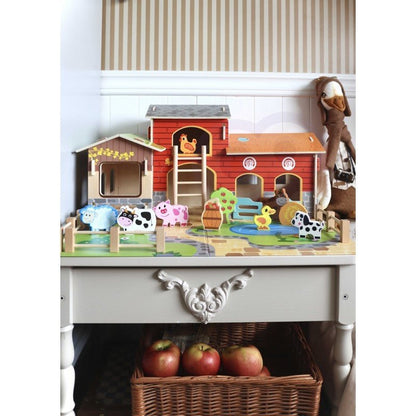 Wooden Farm Set - 18 pcs - Kindeco