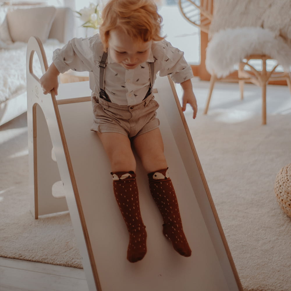 Wooden Indoor Scandi Slide for Children 87x46cm - Kindeco