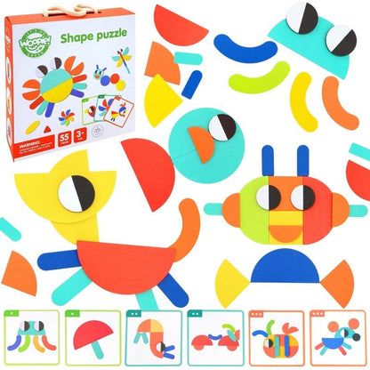 Wooden Montessori Shape Puzzle - Kindeco