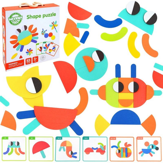 Wooden Montessori Shape Puzzle - Kindeco