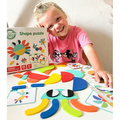 Wooden Montessori Shape Puzzle - Kindeco