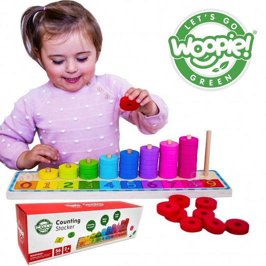 Wooden Puzzle for Learning Colors & Counting - Kindeco