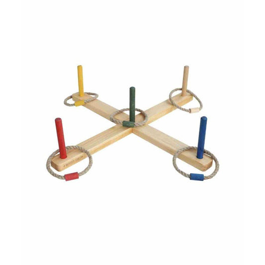 Wooden Ring Toss Game - Colorful - Kindeco