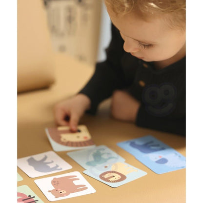Wooden Shaky Tower Skill Game with Animals - Kindeco